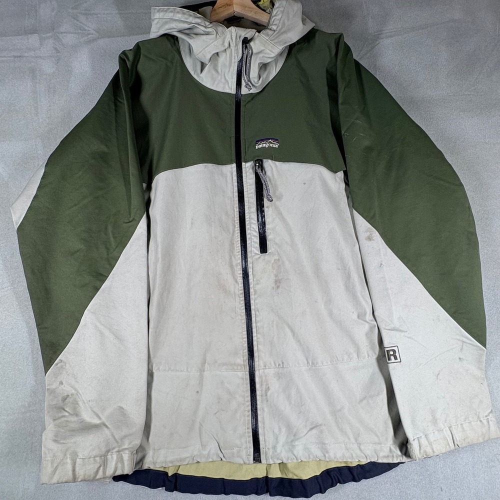 Patagonia Regulator R Series Hooded Shell Jacket Mens XL Green Grey Full Zip